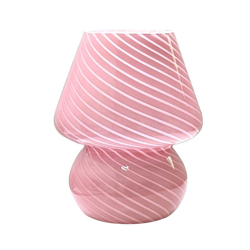 Abajur de Mesa e Luminária Decorativa Design Cogumelo Illumiarte rosa
