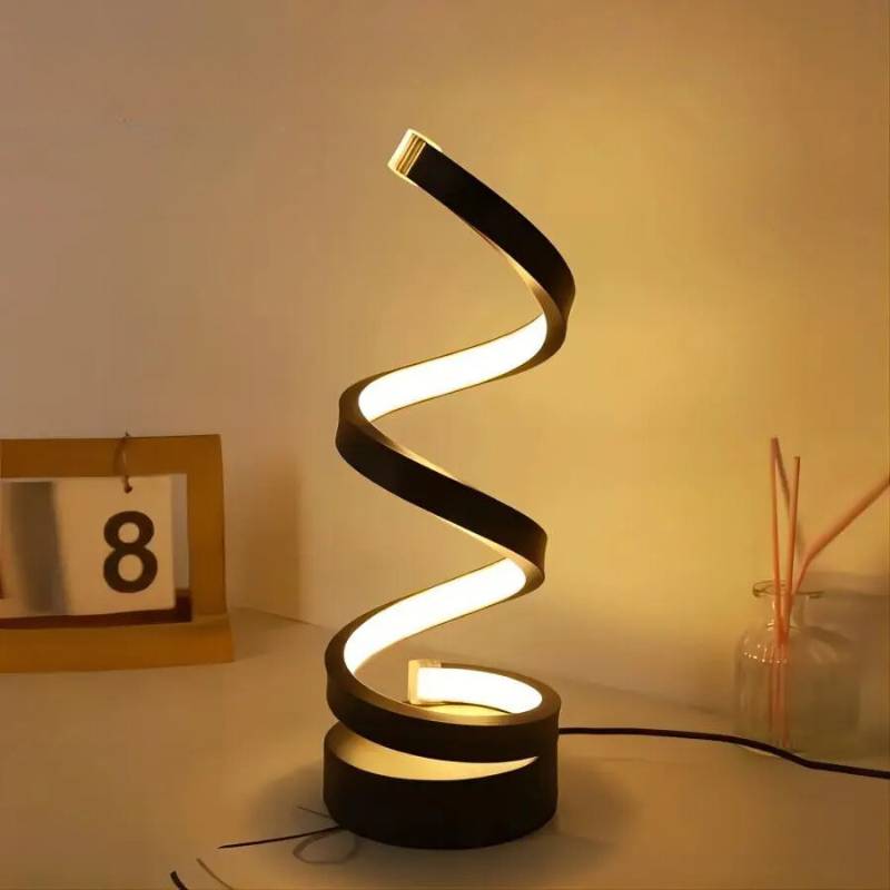Abajur Espiral LED Moderno e Minimalista Illumiarte