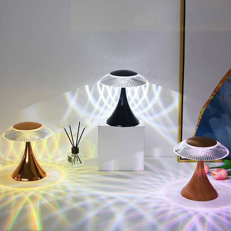 Luminária de Mesa Decorativa LED Mushroom Illumiarte